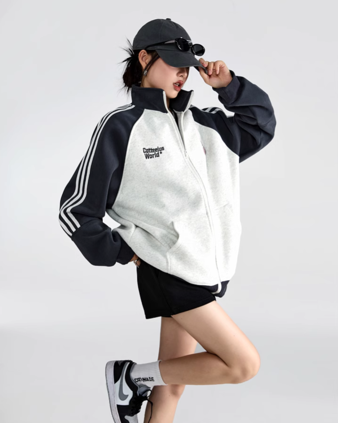 Color Blocked Side Line Track Jacket ICM0060