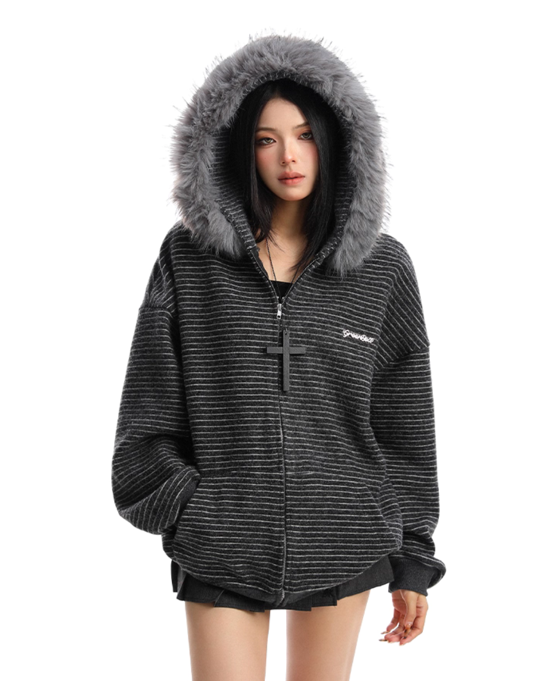 Fur Food Thin Striped Jacket BGS0019