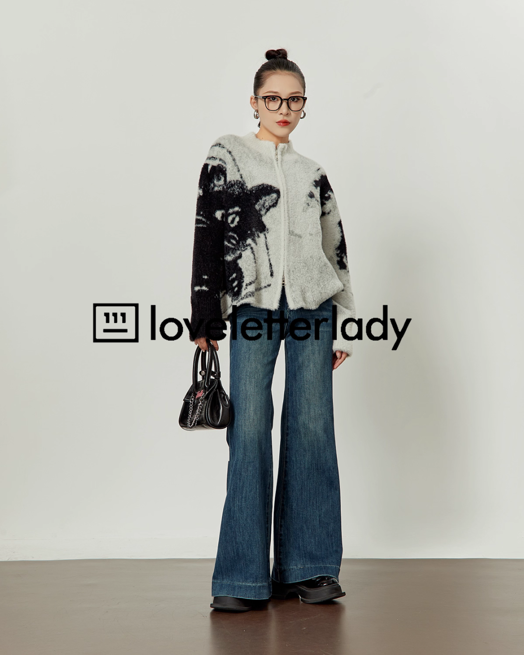 Cat Double Zip Knit LLA0522