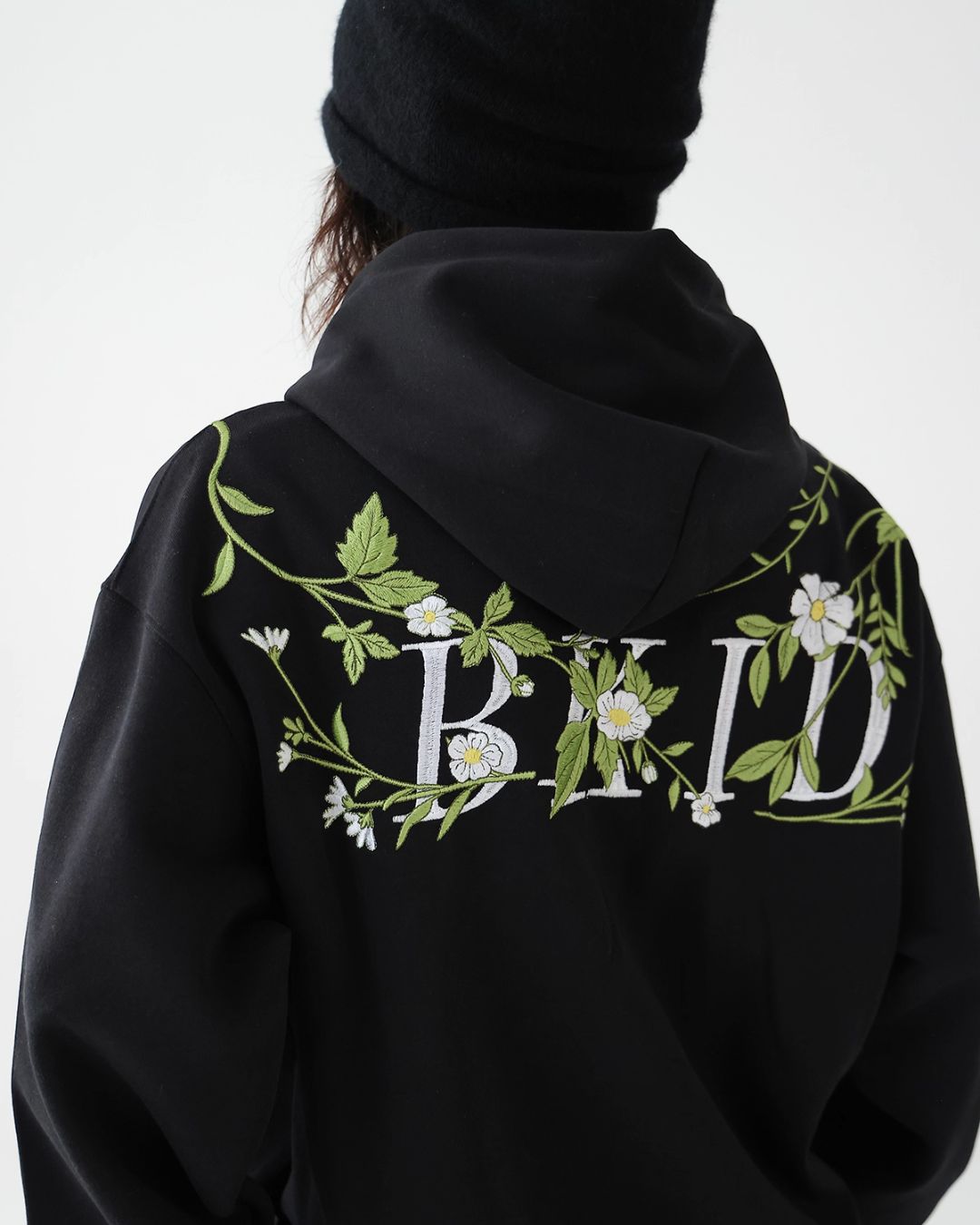 Flower Embroidery Loose Sweat Hoodie ACS0266