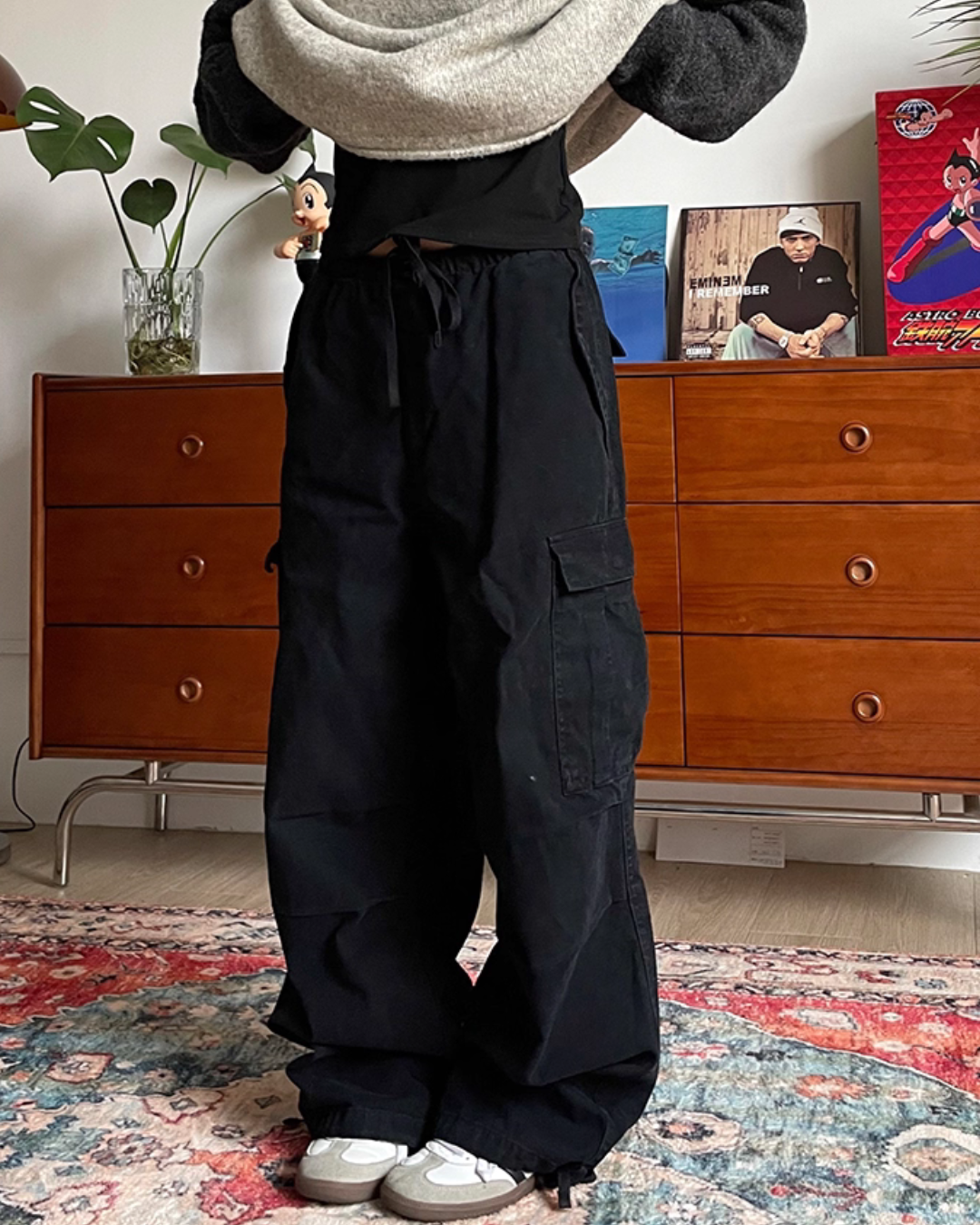 Multi Pocket Washed Work Pants CYE0039