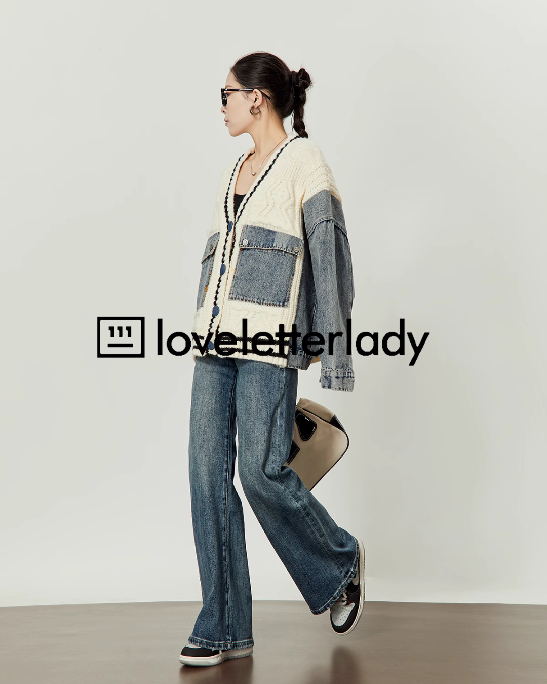 Vintage Stitched Denim Knit Jacket LLA0407