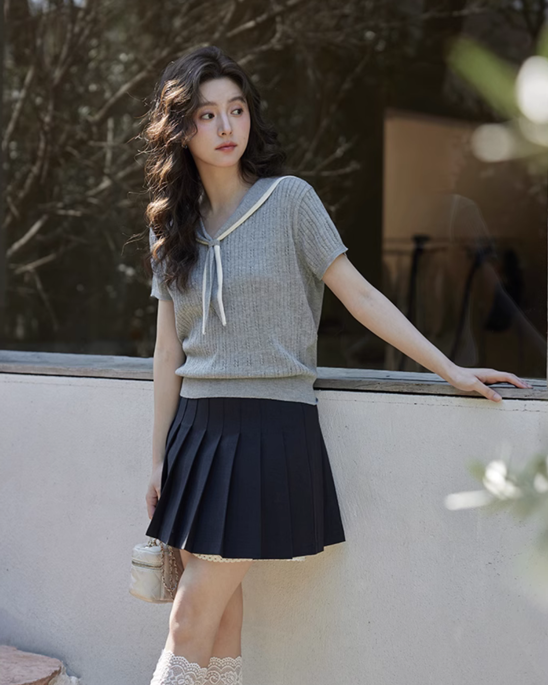 Sailor Collar Knit Top SMS0006