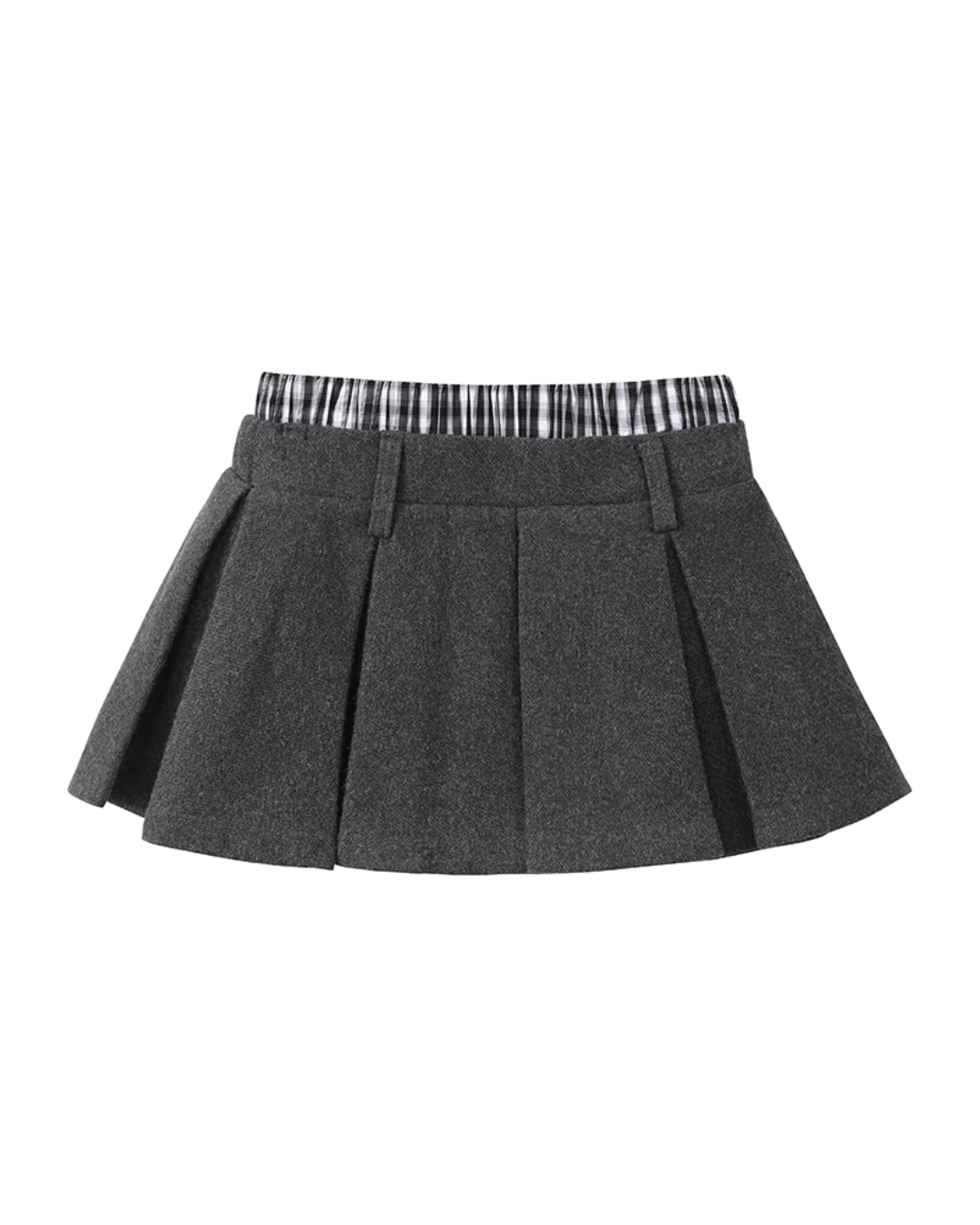 Paid Collar Slim Knit Cardigan / Pleated Skirt WEO0016