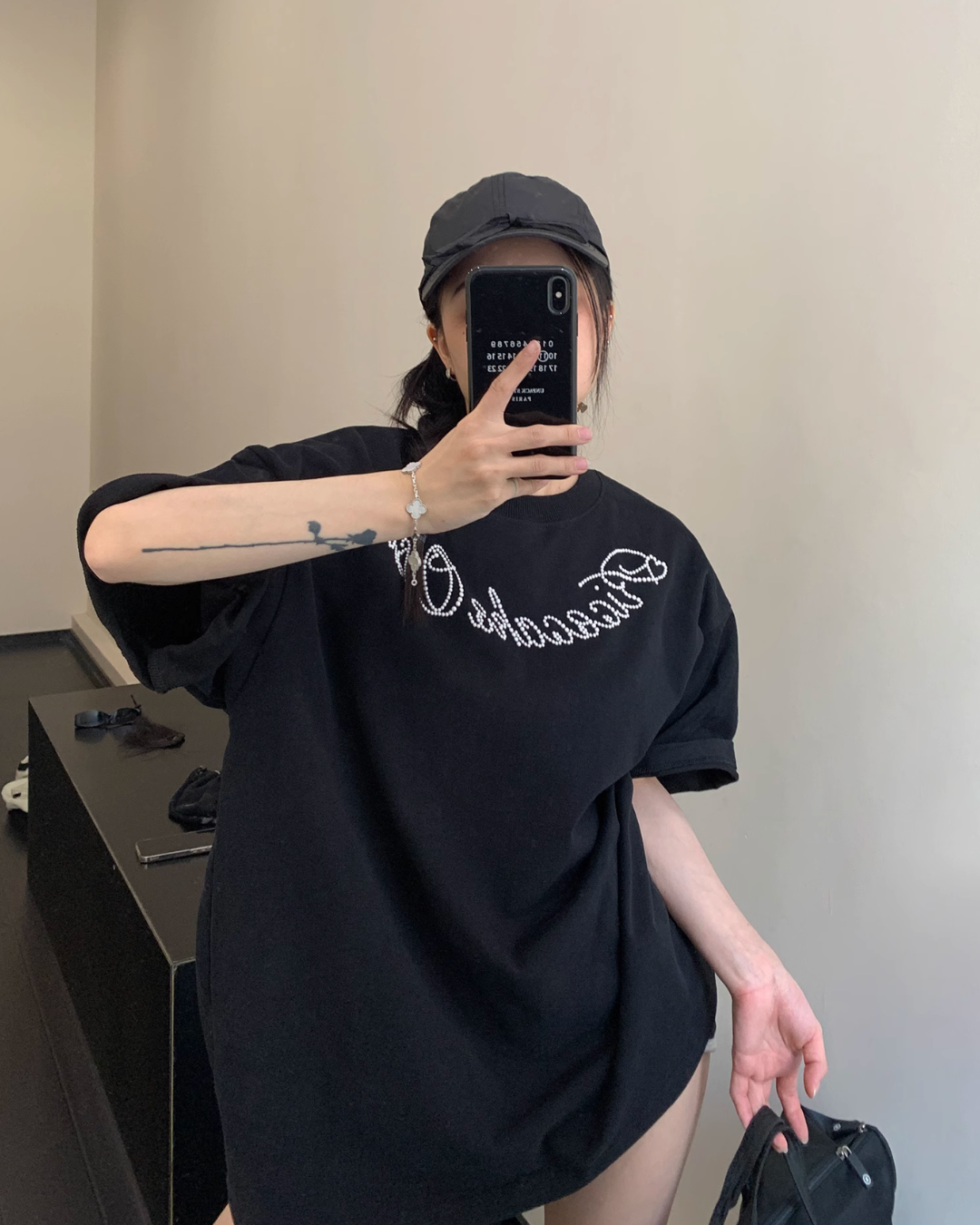Pearl logo short sleeve T-shirt YLS0837