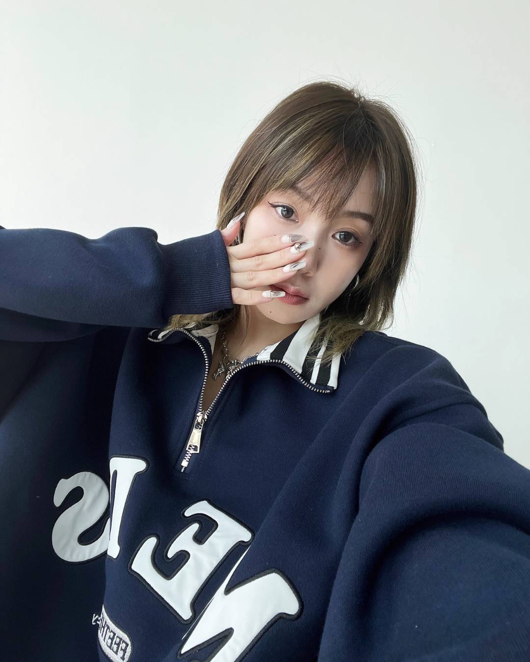 Logo Half Zip Tops YLS0471