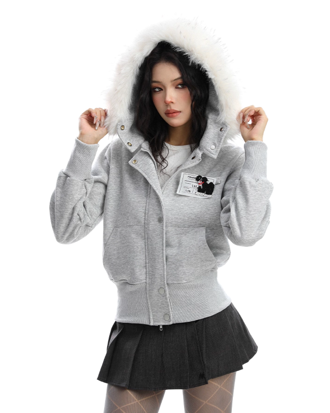 Fur Hood Camouflage Jacket BGS0016