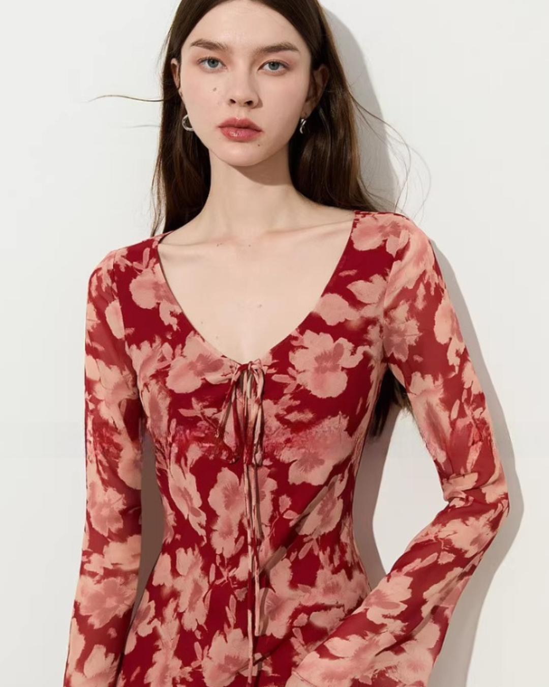 Round Neck Floral Long Dress DPY0078