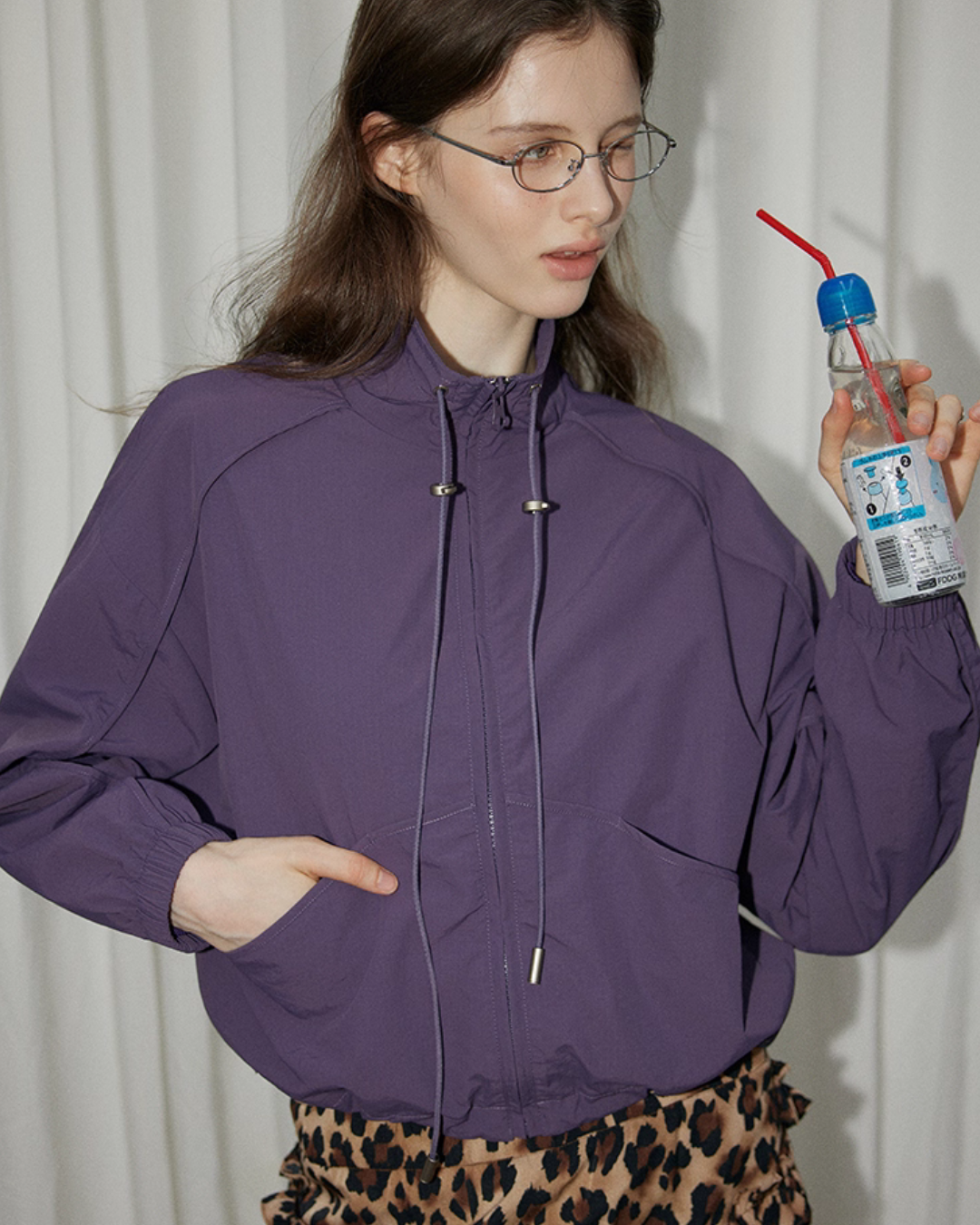 Stand Collar Zip-Up Jacket RLZ0006