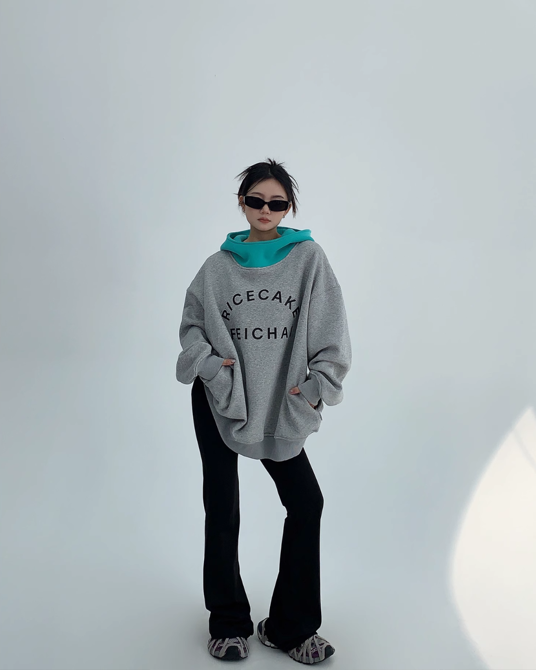 Color Hood Logo Pullover Tops YLS0612