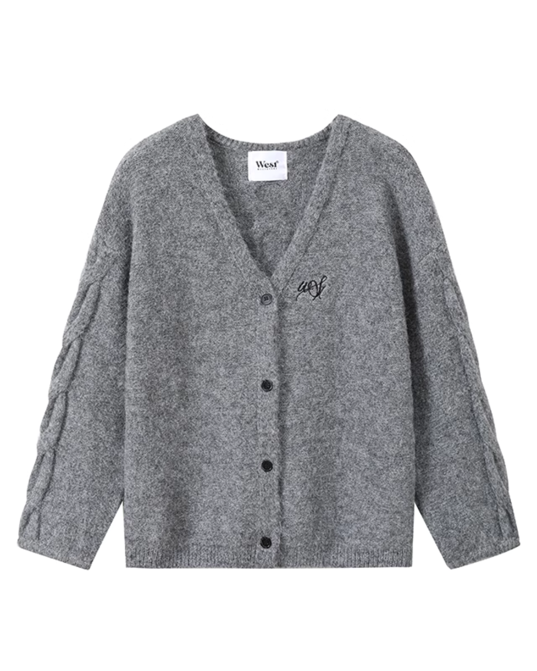 Paid Halter Neck Dress / Knit Cardigan WEO0003
