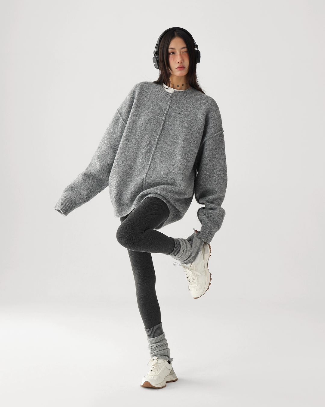 Round-Neck Pullover Knit / Scarf ACS0312