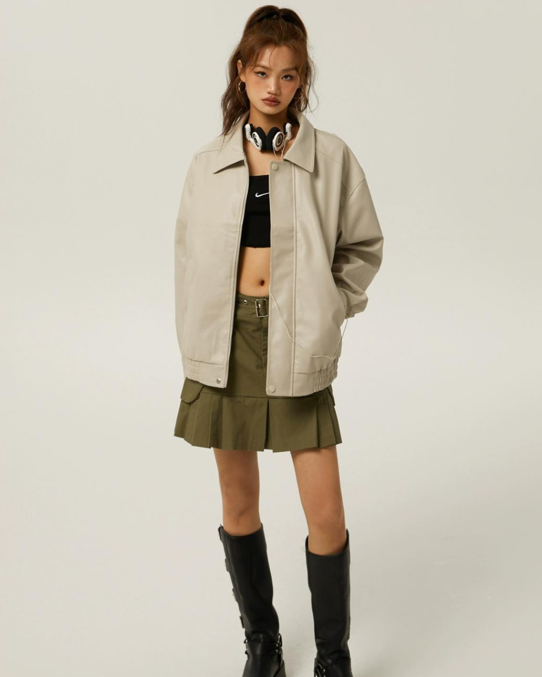 Vintage Loose Leather Jacket EZK0008