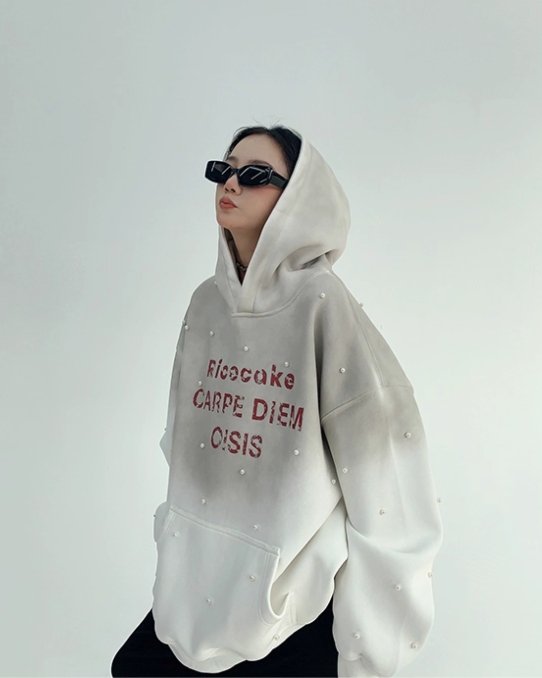 Gradient Studded Sweatshirt Hoodie YLS0987