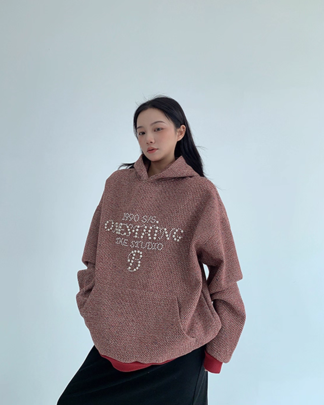 Pearl Logo Loose Hoodie YLS0955