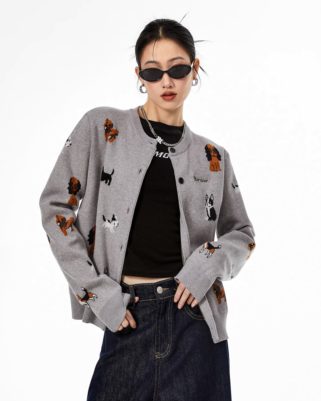 Dog Short Knit Cardigan ICM0062