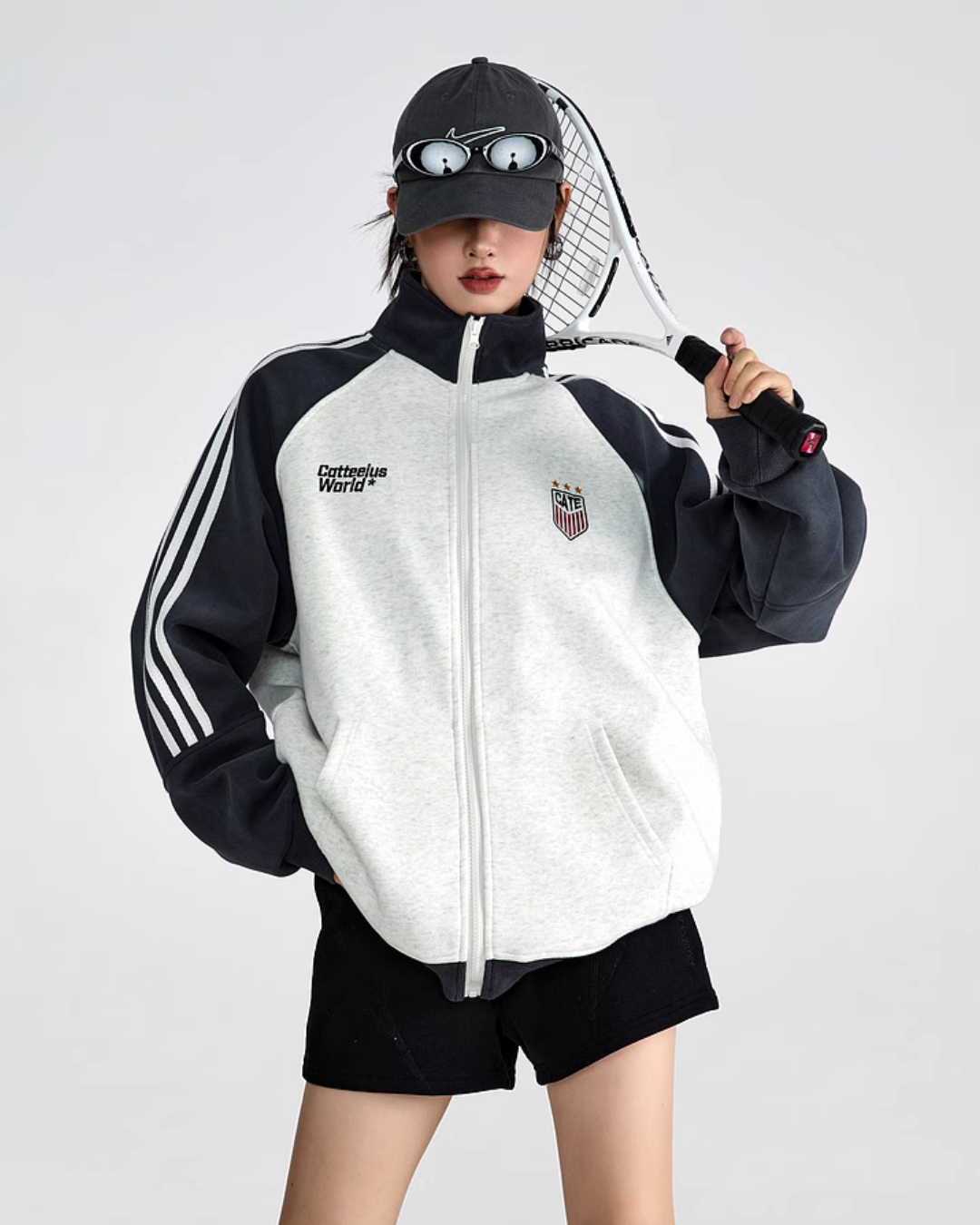 Color Blocked Side Line Track Jacket ICM0060