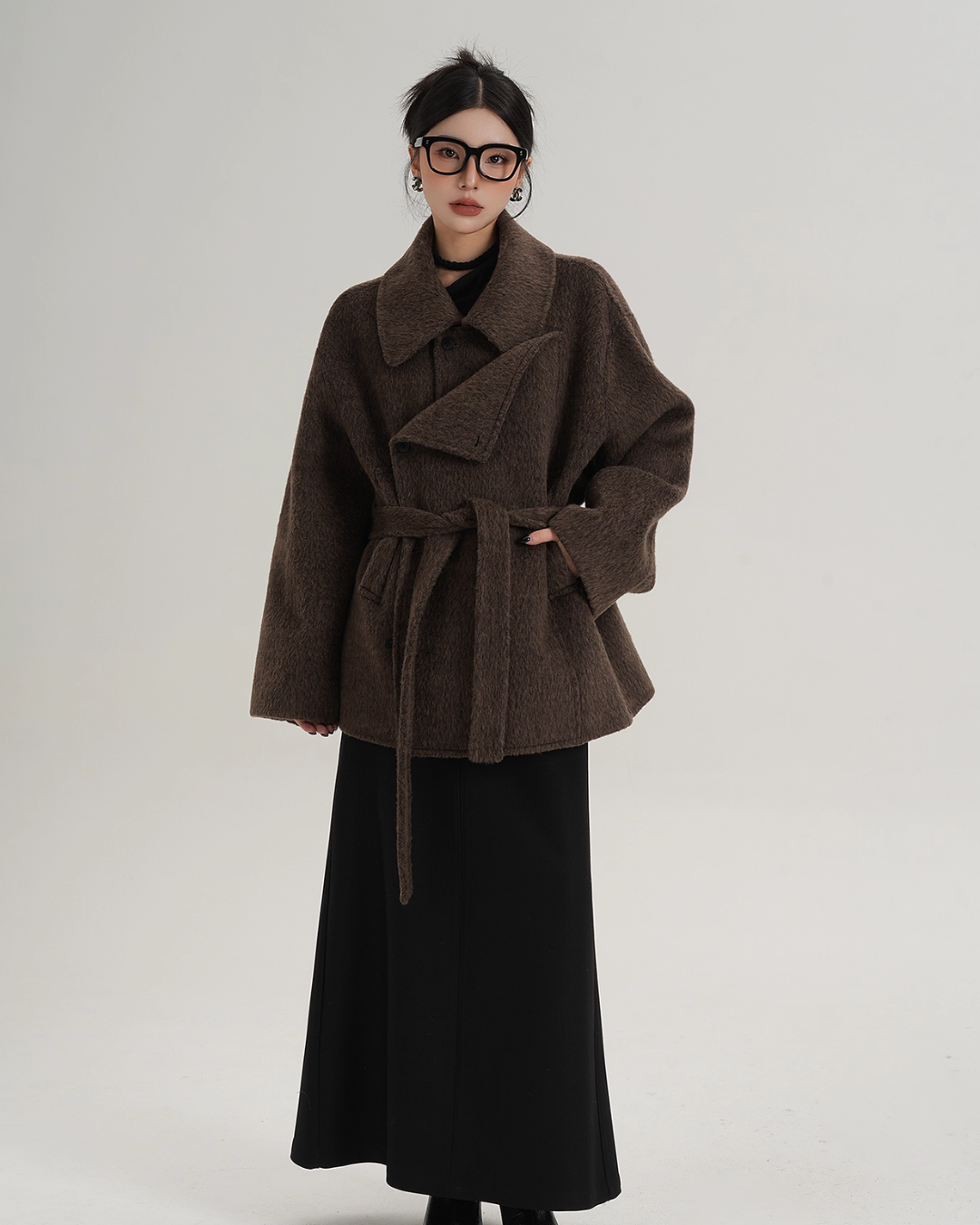 Fake Wool Trench Coat SRS0372