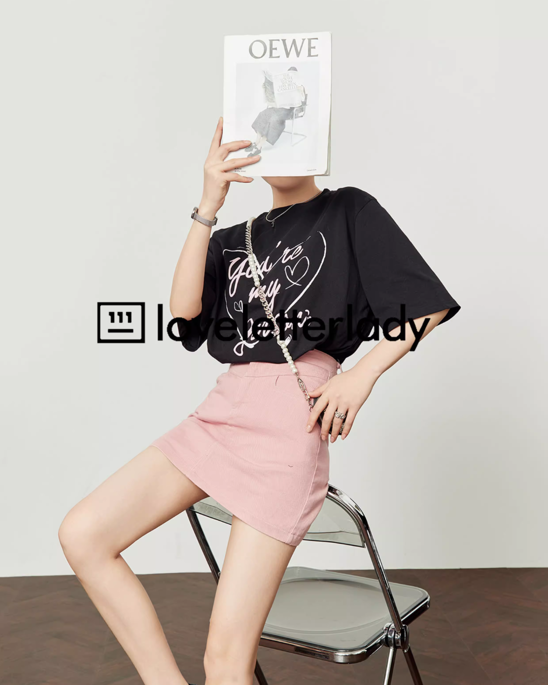 Heart Letter Round Neck Top LLA0465