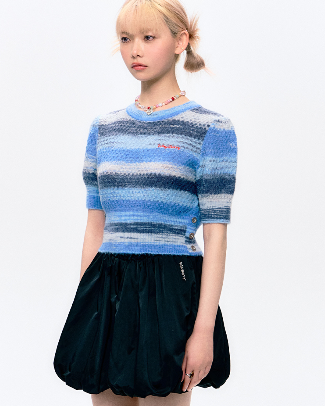 Contrast Color Short Knit WBL0003