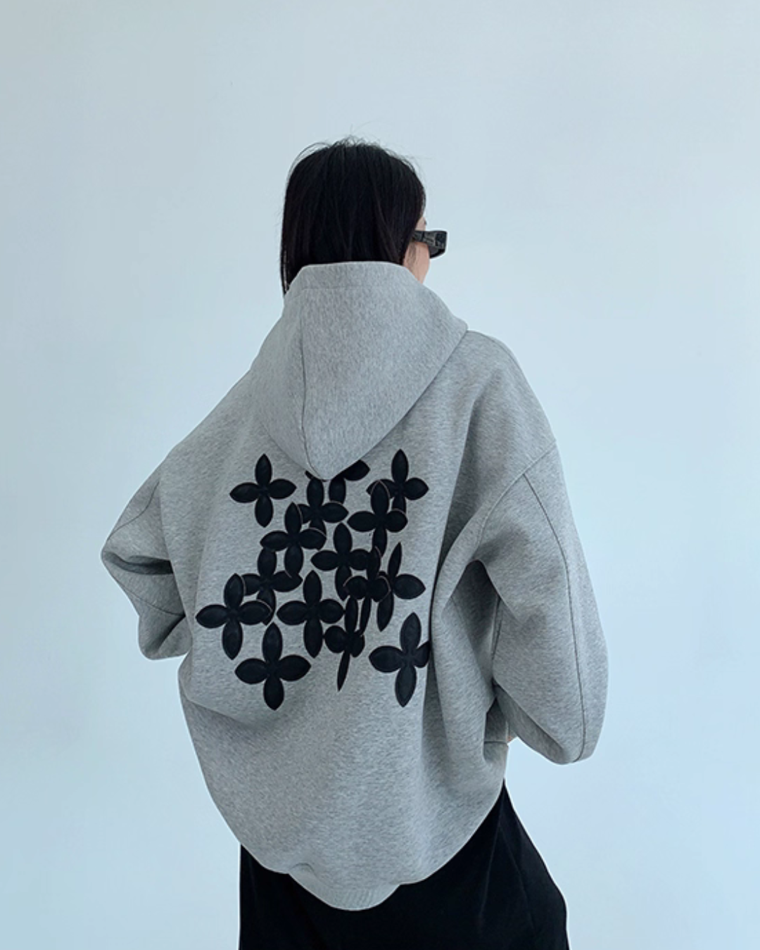 Flower Motif Sweatshirt Hoodie YLS0962