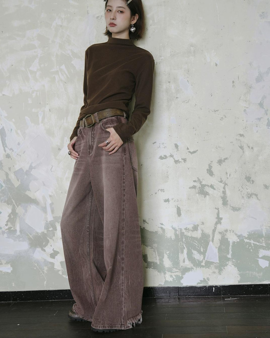 Vintage Wide Straight Pants pcl0007