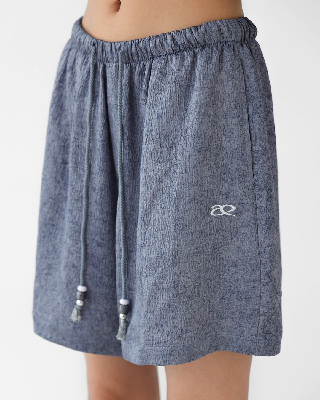 Dark Blue Drape Shirt / Waide Long Pants ACS0264
