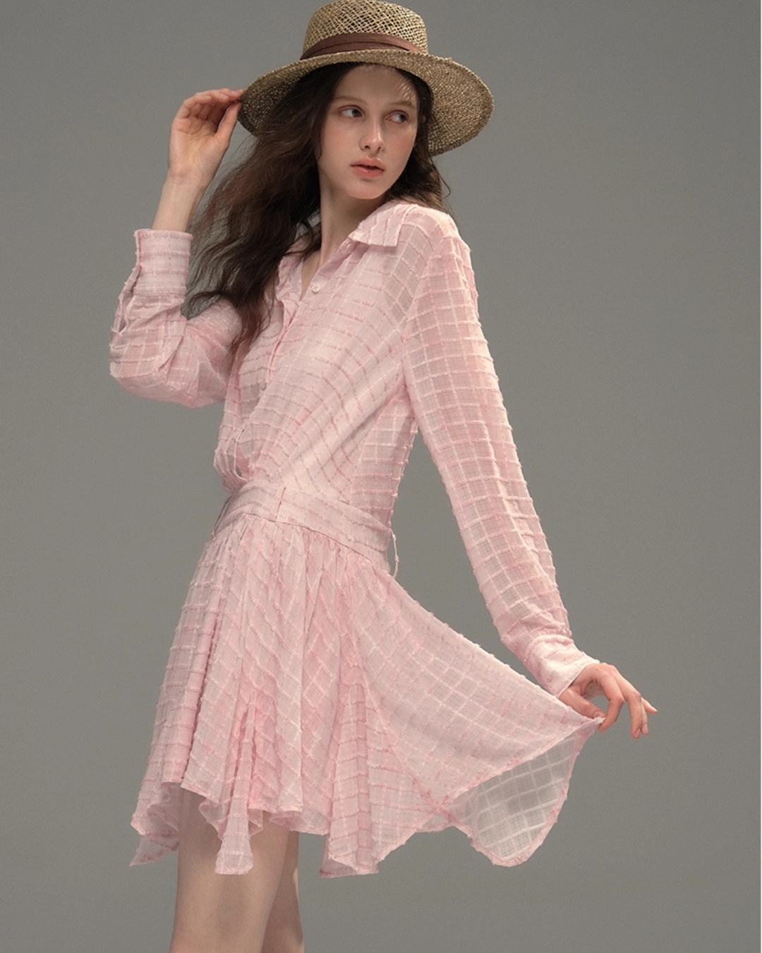 Asymmetry Shirt Dress USY0009