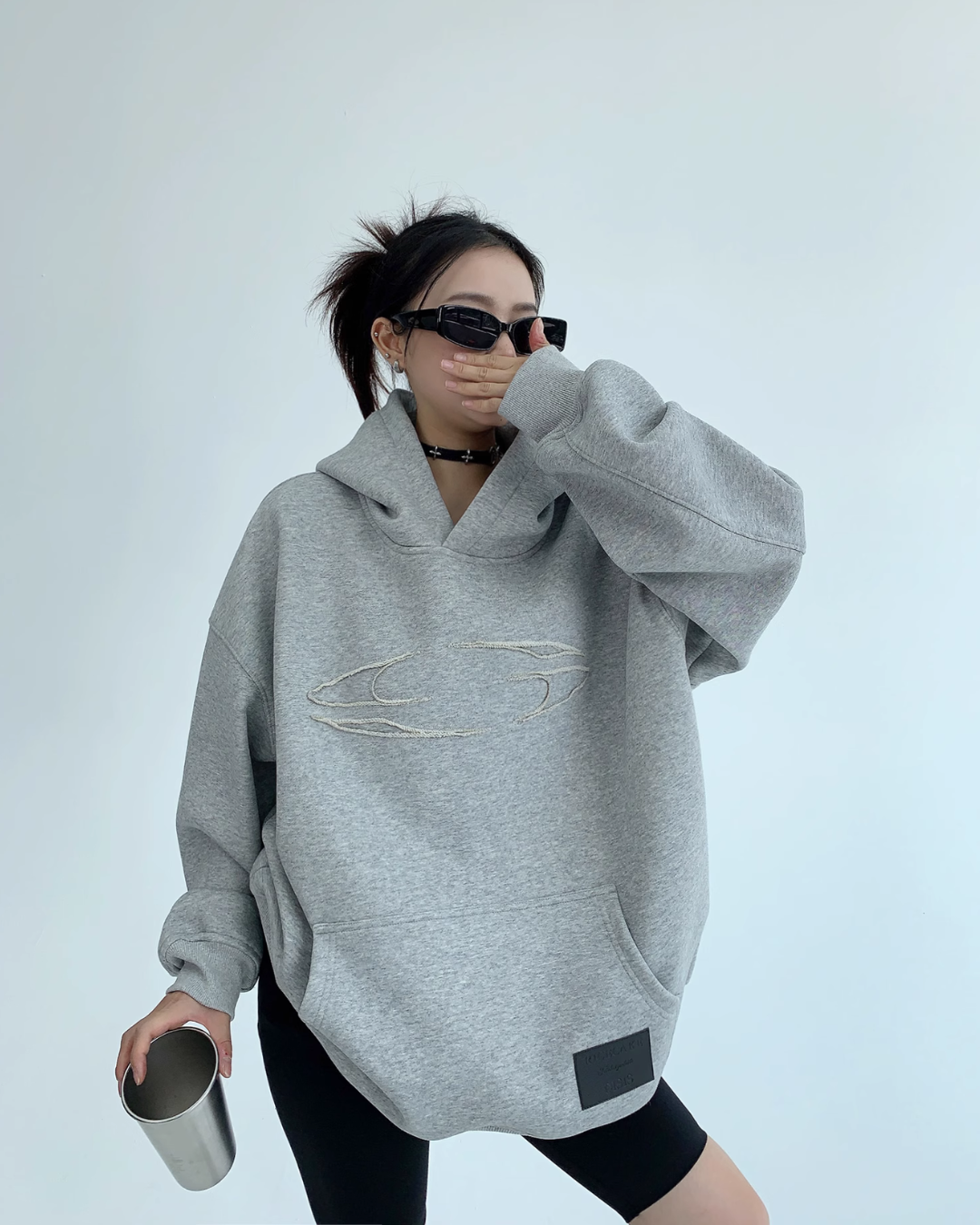 Back Logo Pullover Hoodie YLS0591