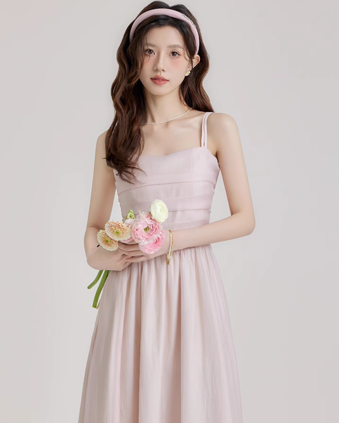 Pastel Pink Camisole Dress LSN0013