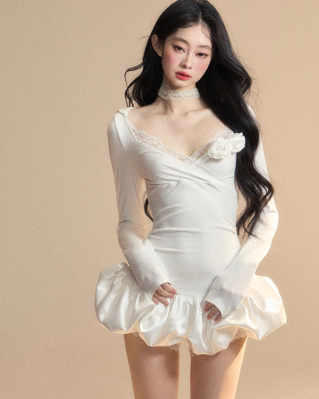 Race Hood Rose Mini Dress LAS0024