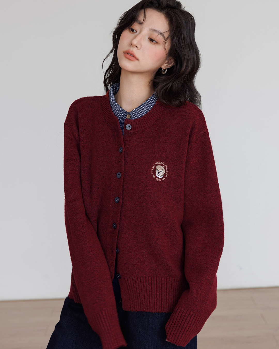 Round Neck Long Sleeve Knit Cardigan VAS0139