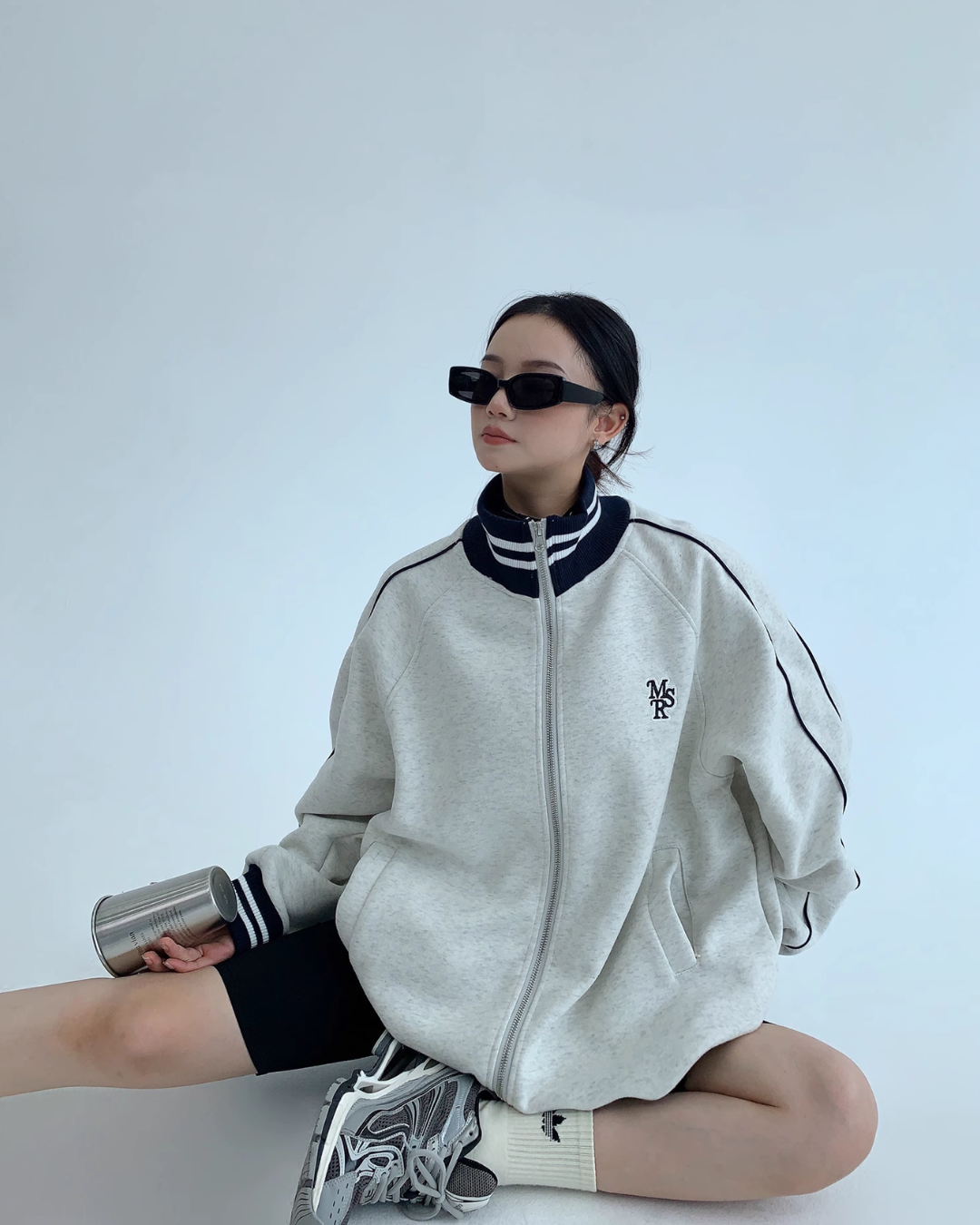 Color Blocked Line Track Jacket YLS0829