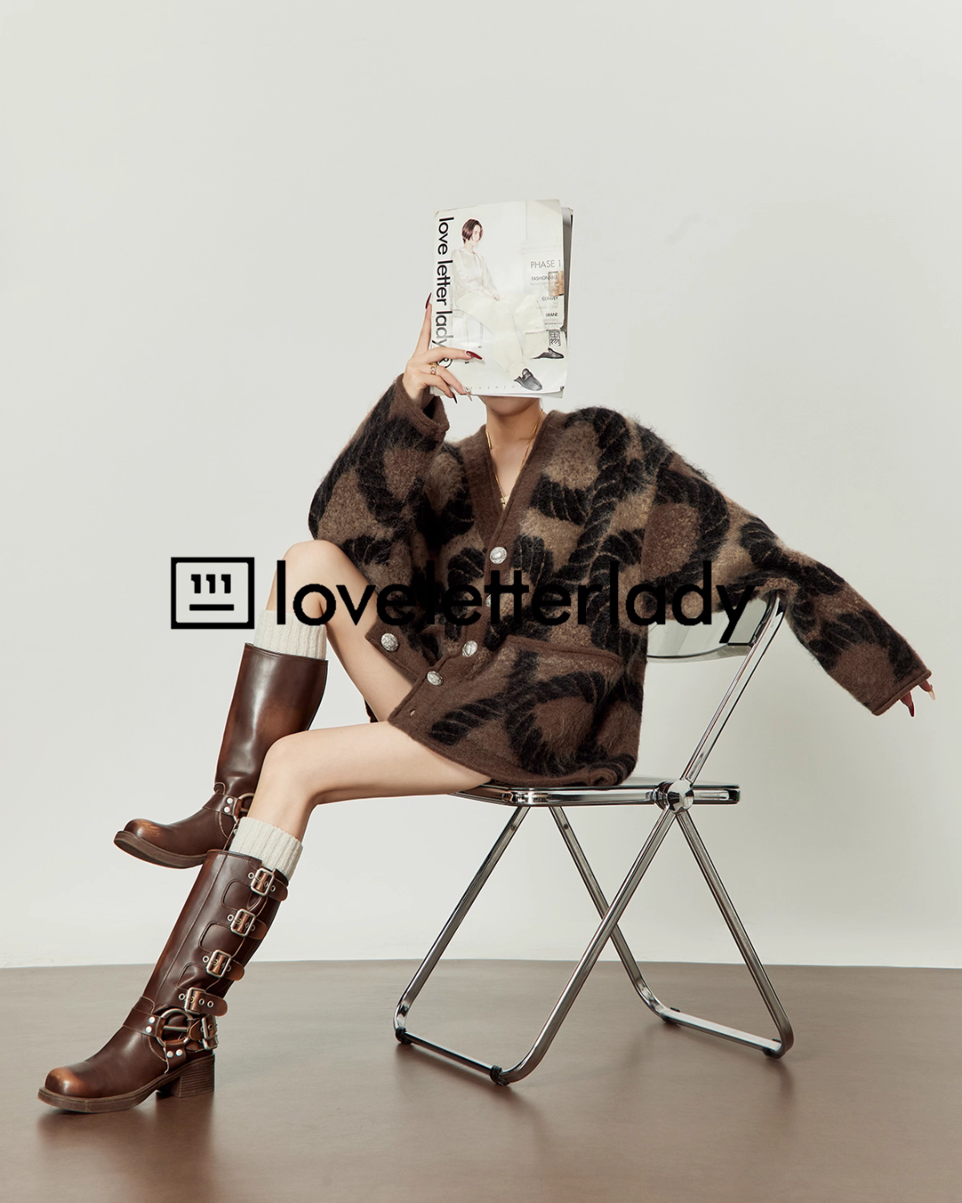 Rope Design Knit Cardigan LLA0520