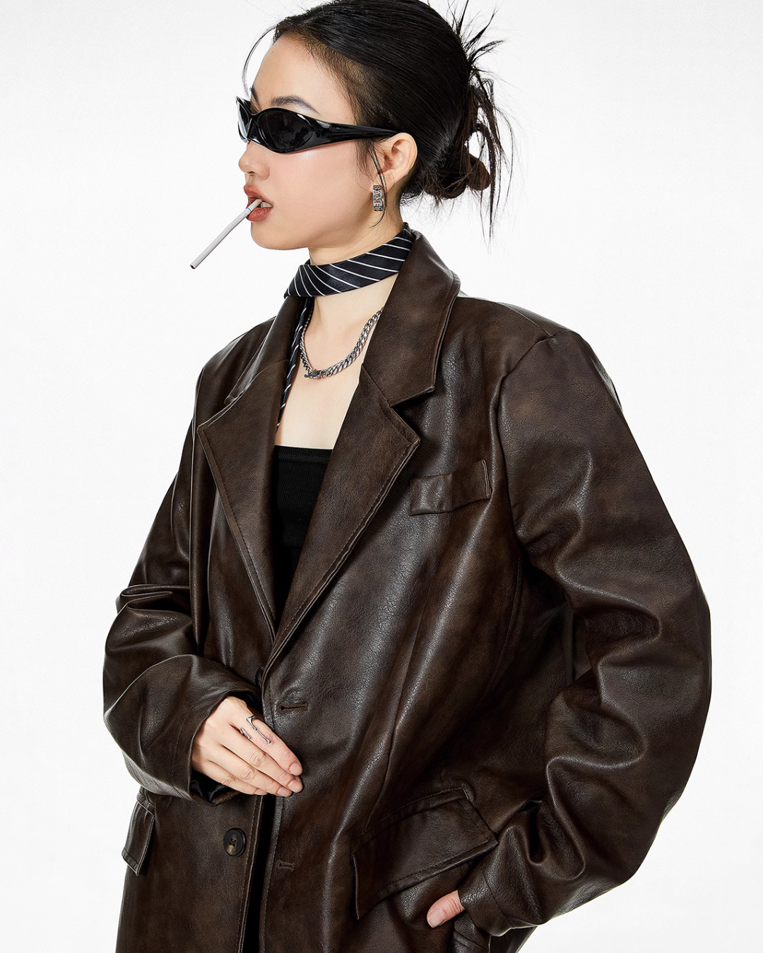 Vintage Leather Jacket ICM0066