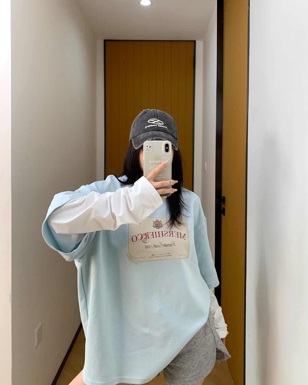 Layered Style Cotton Short Sleeve T-Shirt YLS0820