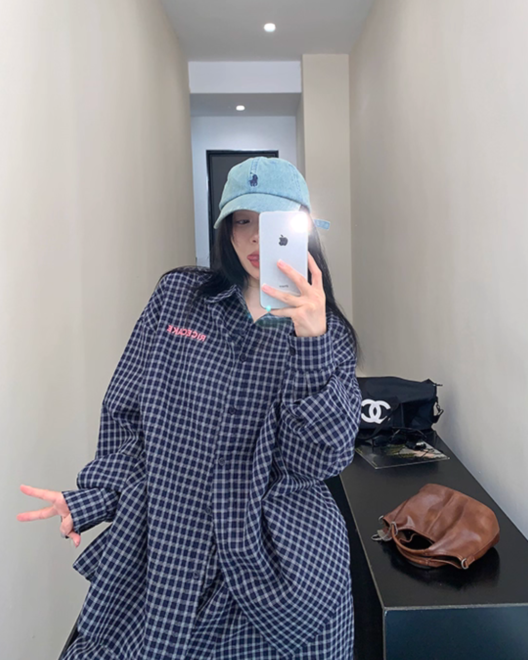 Plaid Long Sleeve Shirt / Loose Pants YLS0916