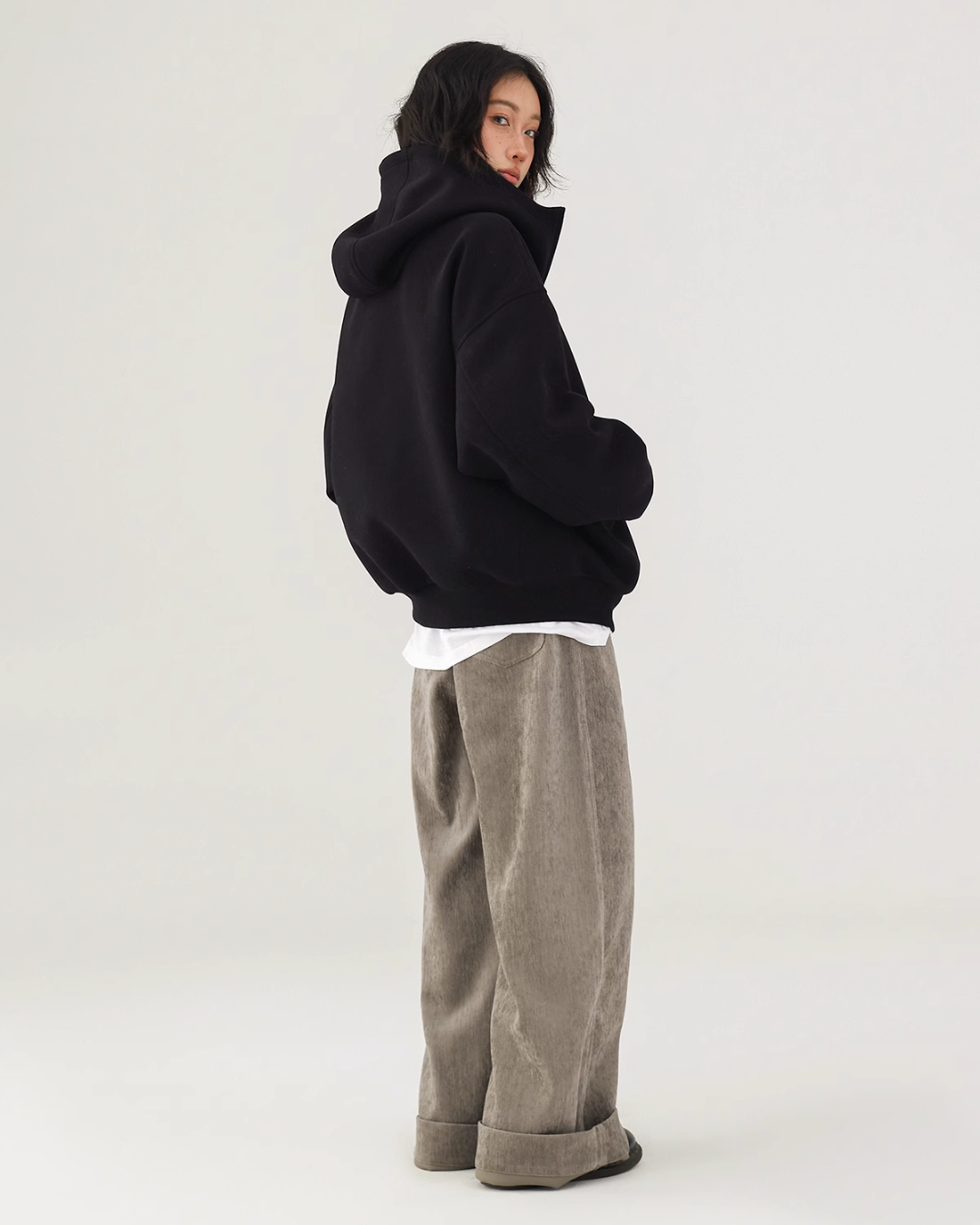Volume Stand Neck Zip Hoodie ACS0175