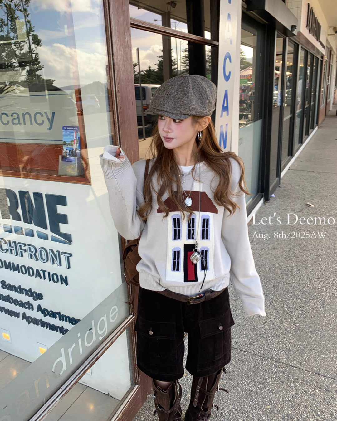 House Motif Knit Top DEM0007