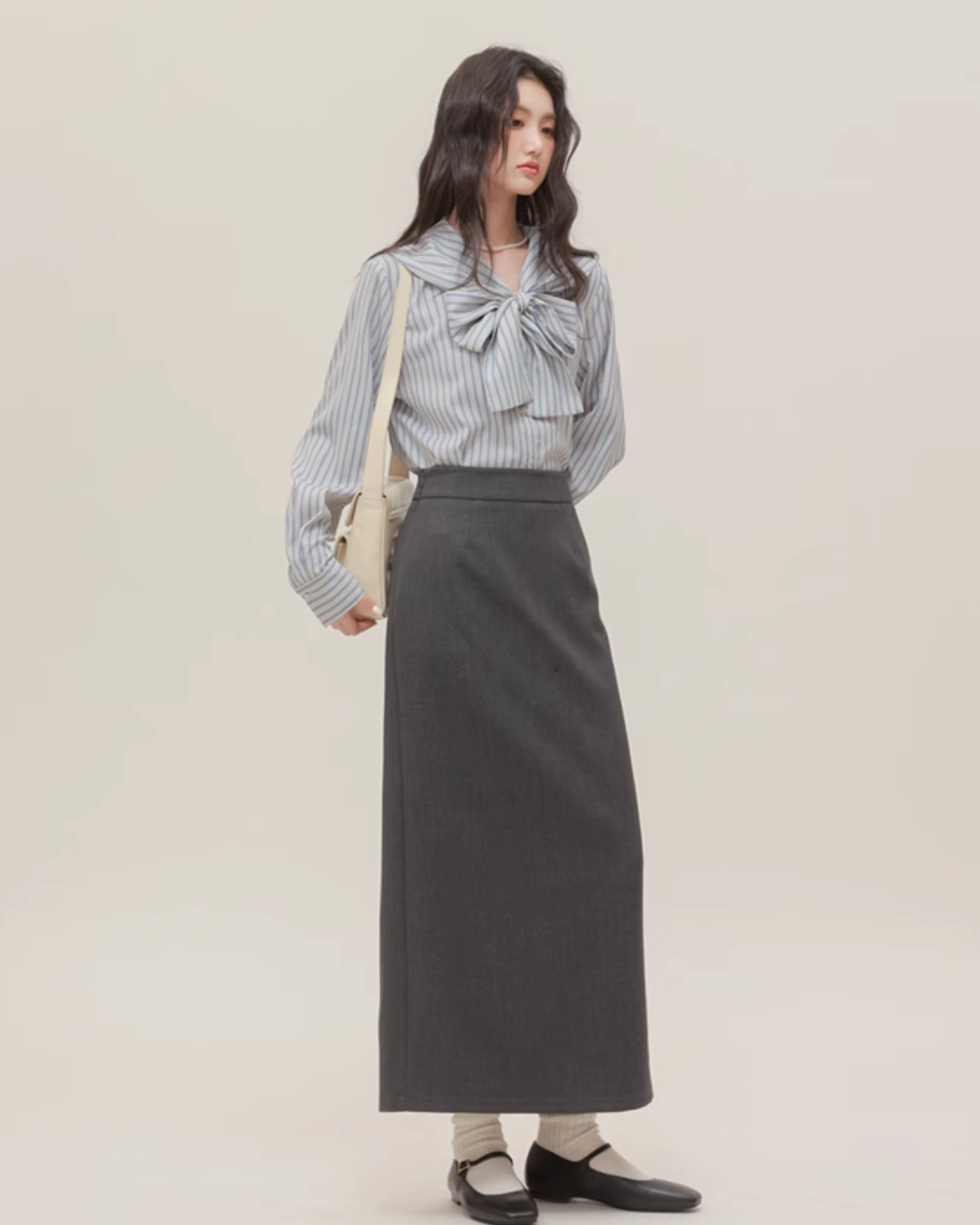 Bowtie Stripe Long Sleeve Shirt CHS0006