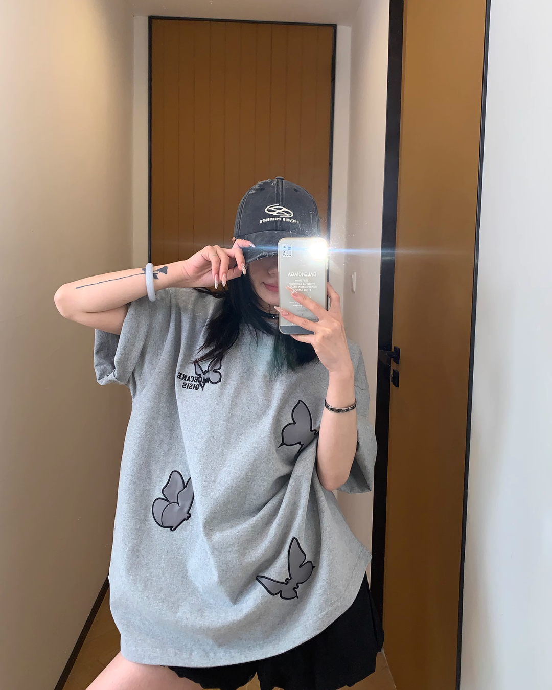 Butterfly Patch Short Sleeve T-Shirt YLS0836