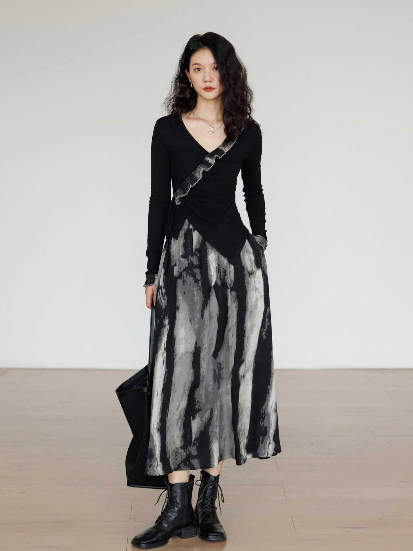 V-Neck Slim Mode Dress VAS0012