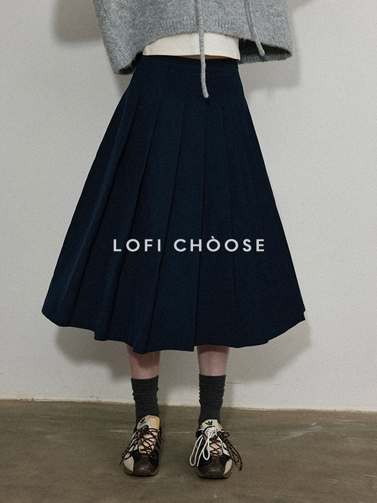 High Waisted Pleated Skirt LFC0002