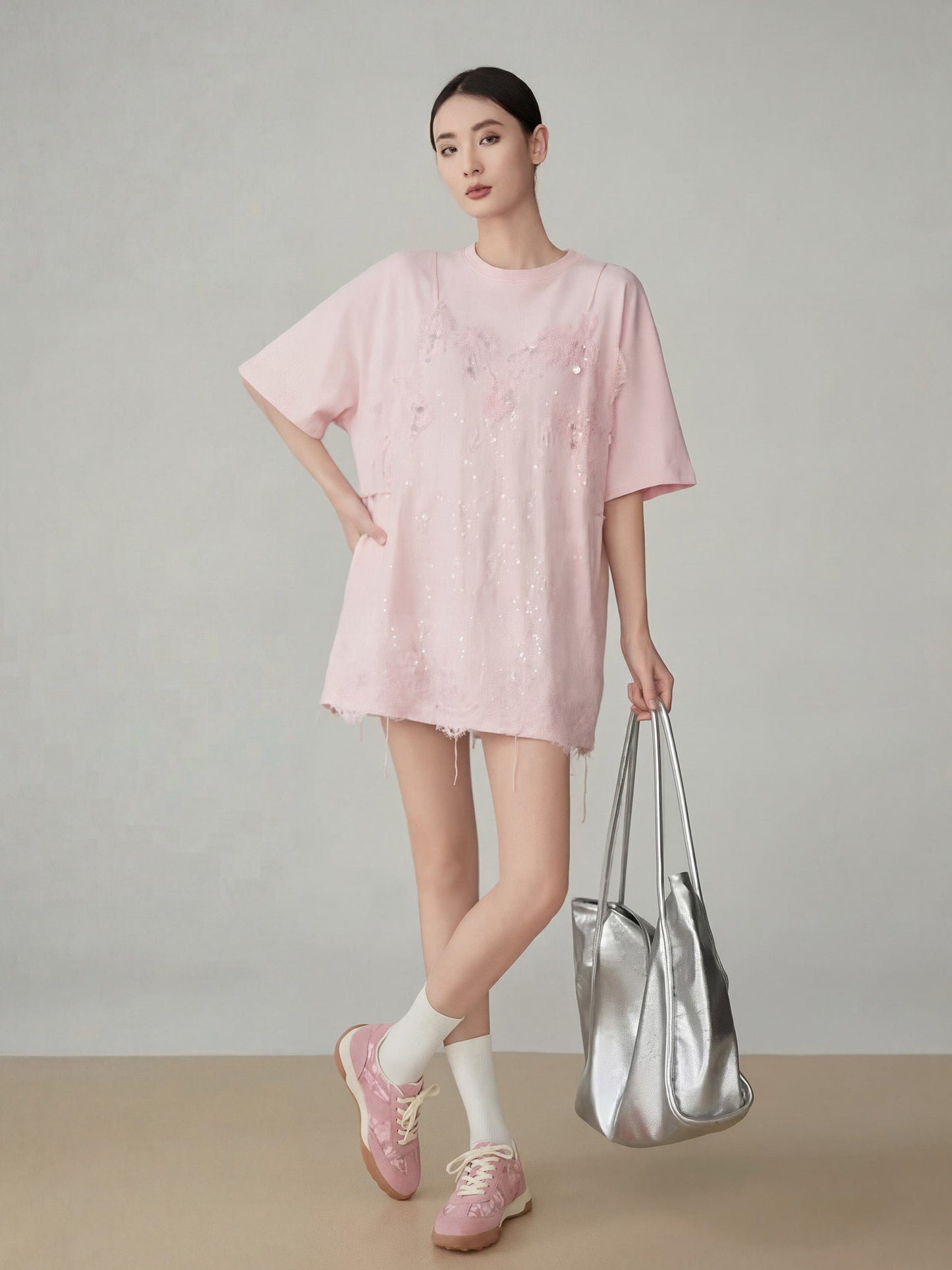 Camisole Layered-Style T-Shirt FER0134
