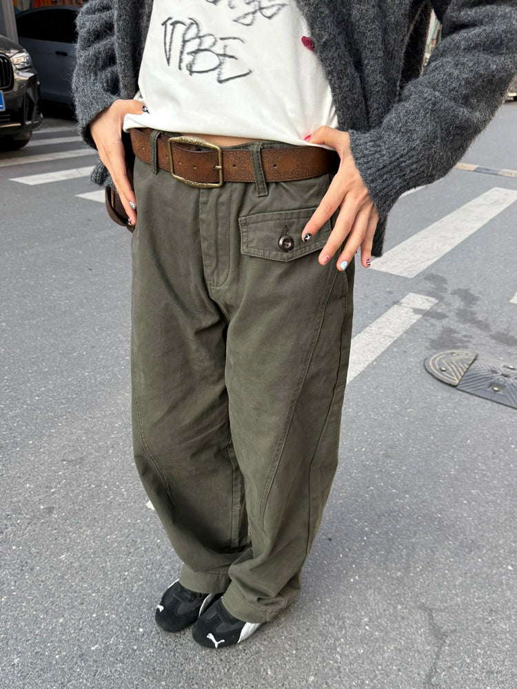 Retro Curved Knife Pants CYE0025