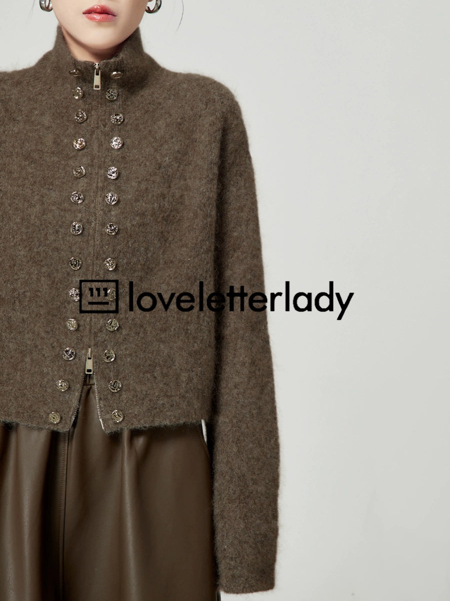 Double Breasted Metal Zipper Jacket LLA0345