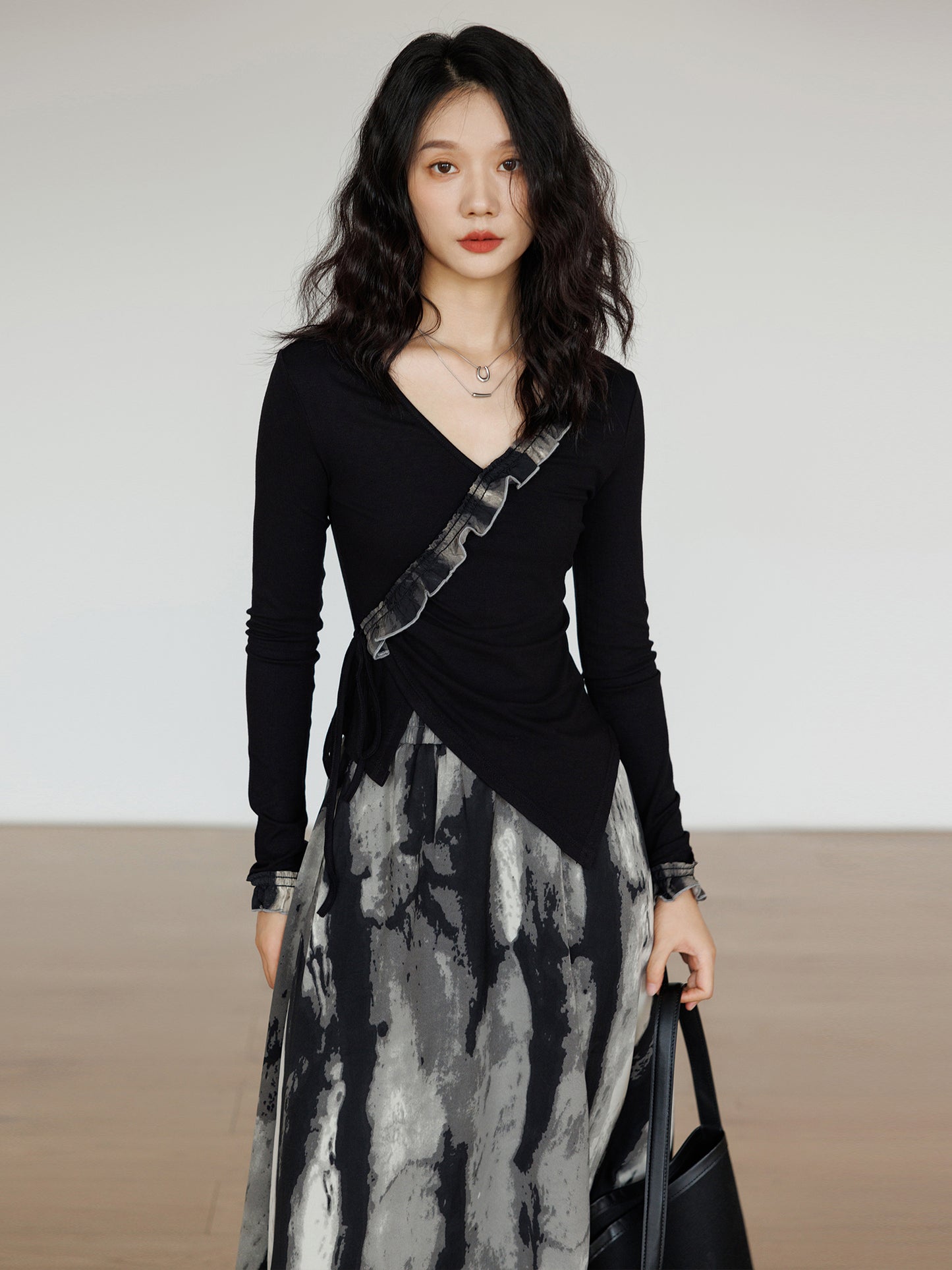 V-Neck Slim Mode Dress VAS0012
