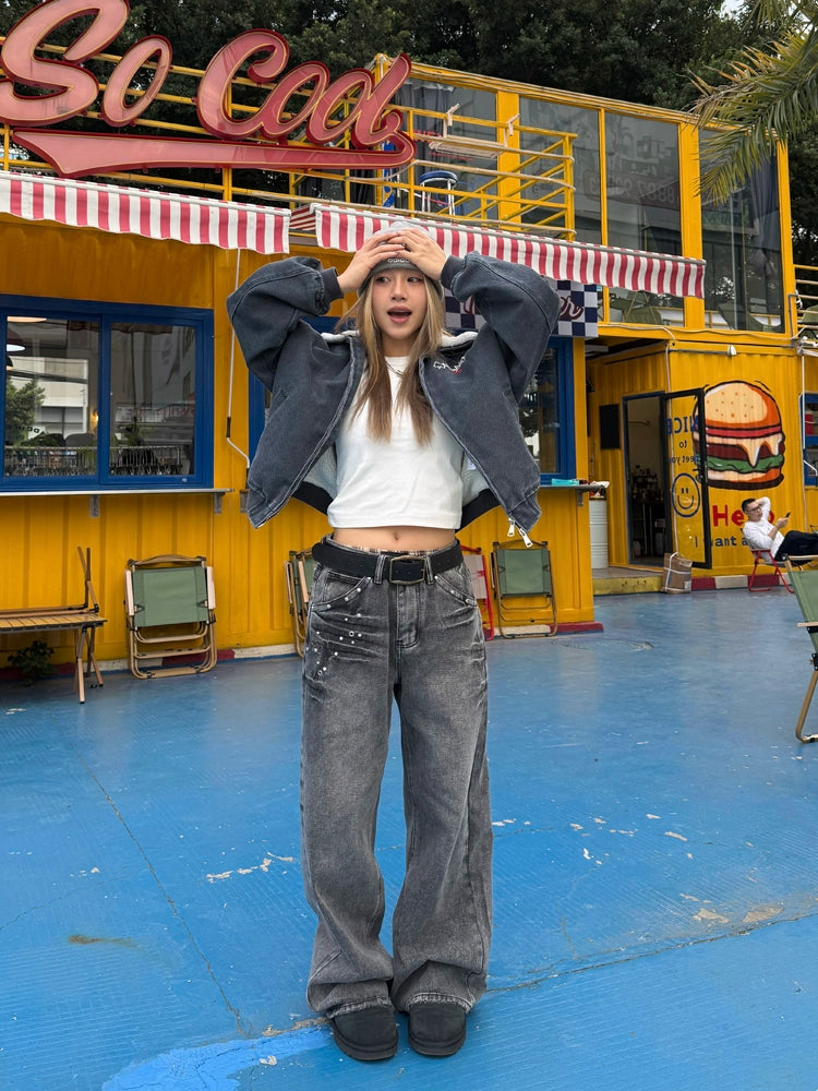 Washed Wide Denim Pants CYE0024