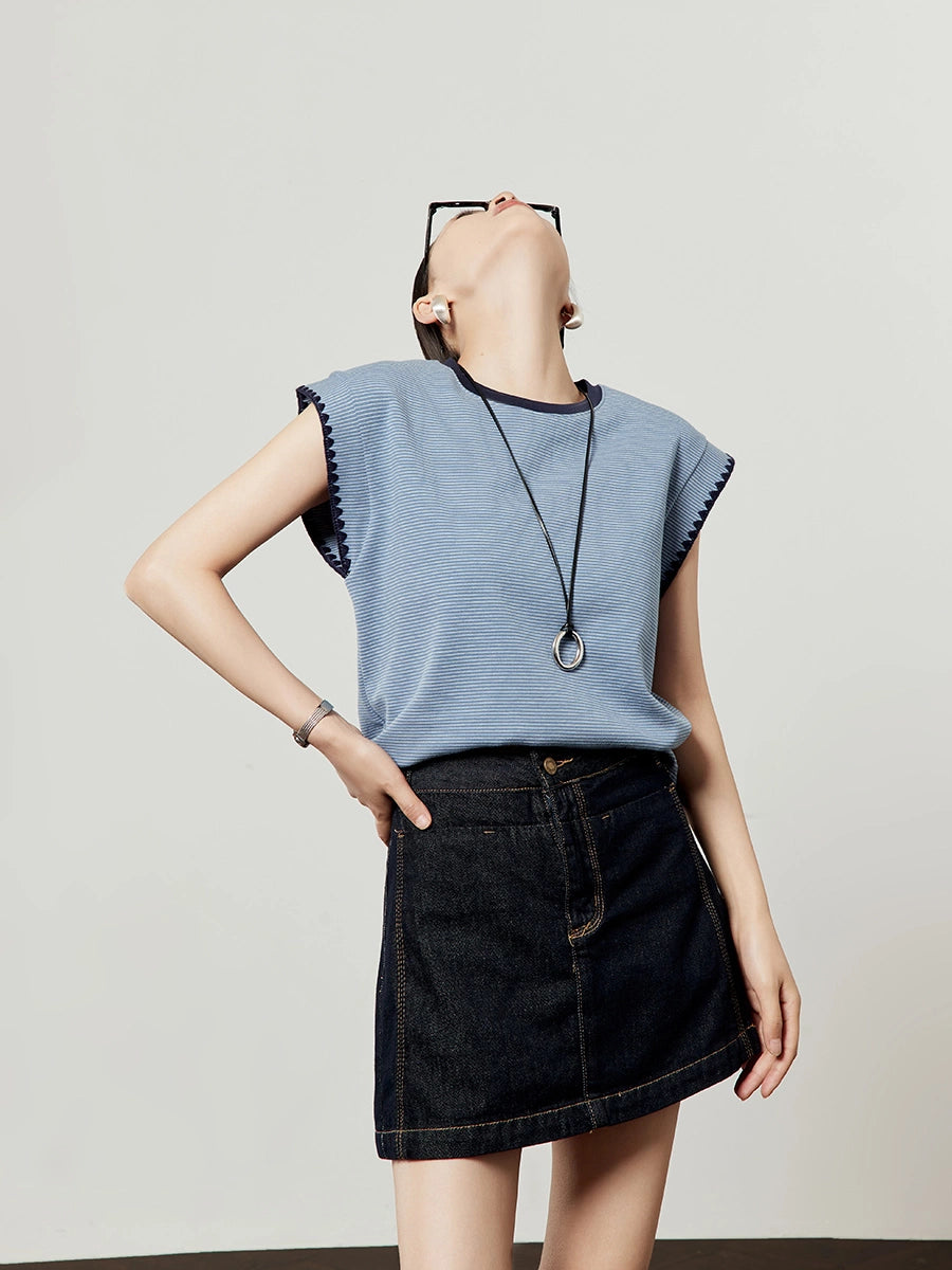 French Sleeve Knit Top LLA0493