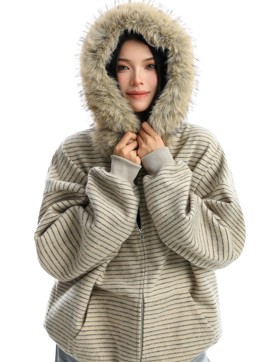 Fur Food Thin Striped Jacket BGS0019